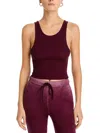 Cotton Citizen Womens Cropped Cotton Blend Tank Top In Red