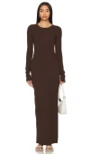 Cotton Citizen X Revolve Verona Crewneck Maxi Dress In Brown