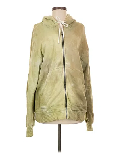 Pre-owned Cotton Citizen Zip Up Hoodie In Green