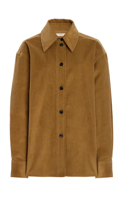 Co Tton Rduroy Overshirt In Brown