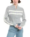 Cotton Emporium 1/2-zip Sweater In Gray