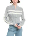 Cotton Emporium 1/2-zip Sweater In Gray