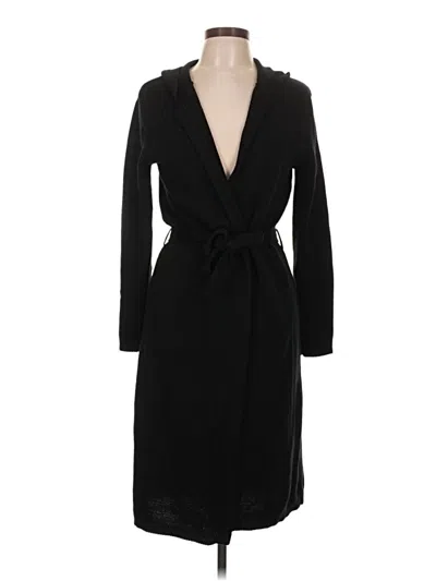 Pre-owned Cotton Emporium Cardigan Sweater In Black