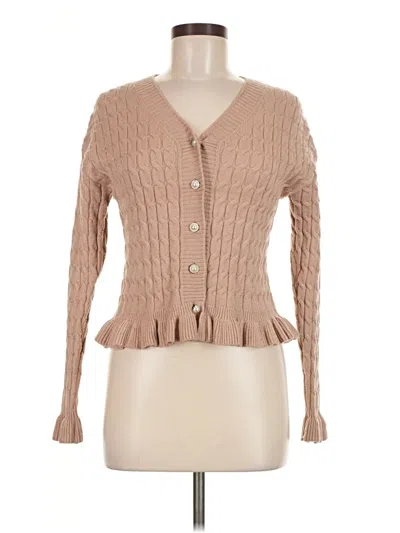 Pre-owned Cotton Emporium Cardigan Sweater In Brown