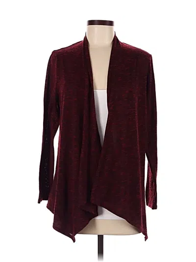 Pre-owned Cotton Emporium Cardigan Sweater In Burgundy