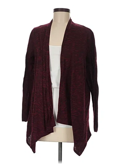 Pre-owned Cotton Emporium Cardigan Sweater In Burgundy
