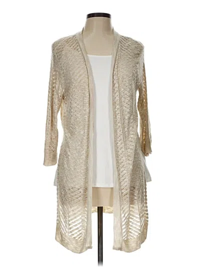 Pre-owned Cotton Emporium Cardigan Sweater In Ivory