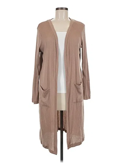 Pre-owned Cotton Emporium Cardigan Sweater In Tan