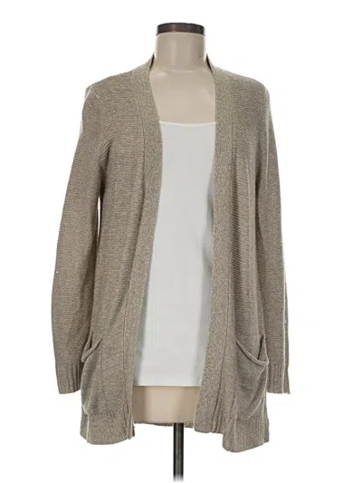 Pre-owned Cotton Emporium Cardigan Sweater In Tan