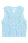 Cotton Emporium Kids' Knit Vest In Lt. Blue