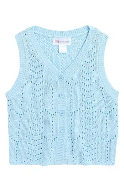 Cotton Emporium Kids' Knit Vest In Lt. Blue