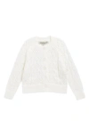 Cotton Emporium Kids' Pointelle Cardigan In White