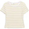 Cotton Emporium Kids' Stripe T-shirt In White Multi
