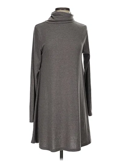 Pre-owned Cotton Emporium Long Sleeve Turtleneck In Gray