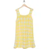 Cotton Emporium Patch Floral Sleeveless Crochet Dress In Yellow