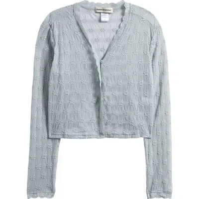 Cotton Emporium Kids'  Puckered Flower Top In Blue