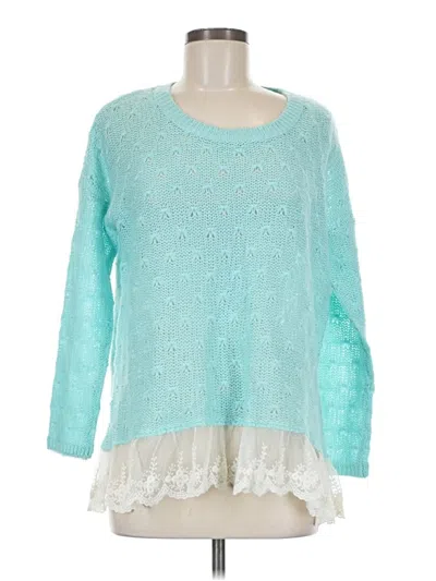Pre-owned Cotton Emporium Pullover Sweater In Teal