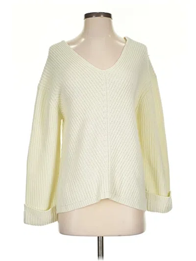 Pre-owned Cotton Emporium Pullover Sweater In White