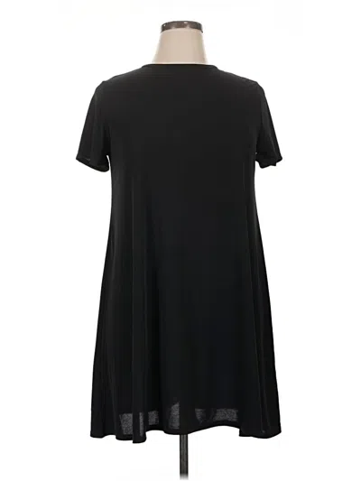 Pre-owned Cotton Emporium Short Sleeve Top Black Keyhole Neckline Tops