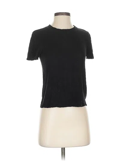 Pre-owned Cotton Emporium Short Sleeve Turtleneck In Black