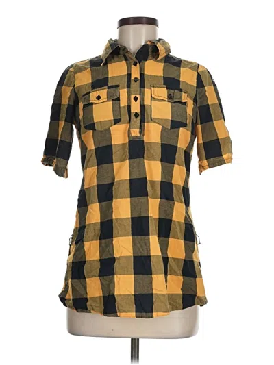 Pre-owned Cotton Express Short Sleeve Polo Shirt In Yellow
