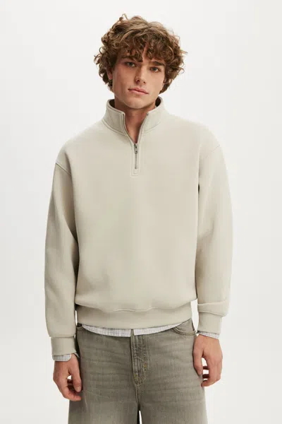 Cotton On 1/4 Zip Fleece In Gray