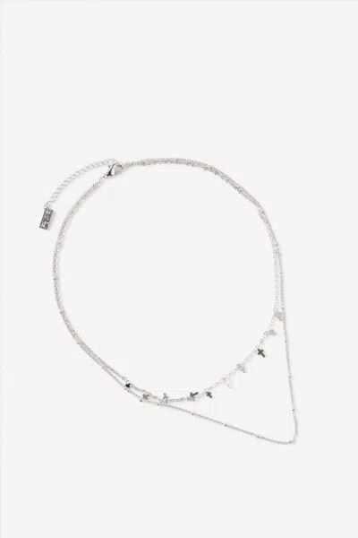 Cotton On 2pk Fine Chain Necklace In Metallic