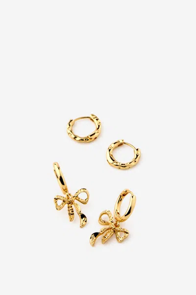 Cotton On 2pk Mid Earring In Gold