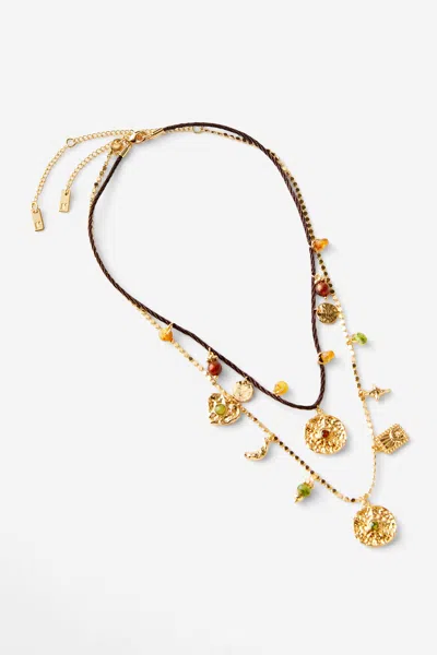 Cotton On 2pk Pendant Necklace In Gold