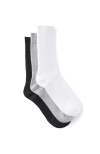 Cotton On 3 Pack Easy Socks In Black,white,gray Marle