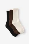 Cotton On 3 Pack Essential Crew Socks In Multi
