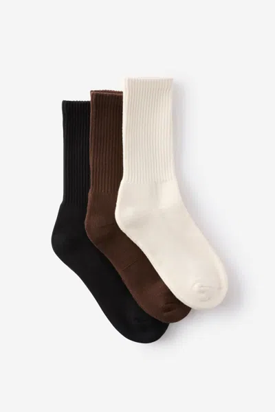 Cotton On 3 Pack Essential Crew Socks In Multi