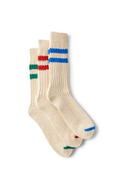 Cotton On 3 Pack Varsity Socks In Neutral