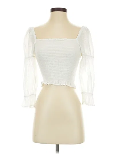 Pre-owned Cotton On 3/4 Sleeve Blouse In White