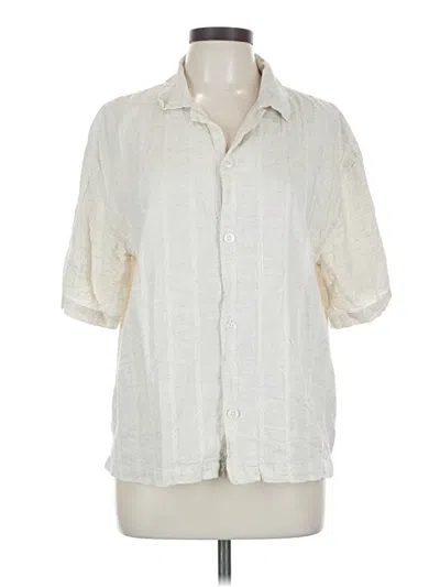 Pre-owned Cotton On 3/4 Sleeve Button Down Shirt In White