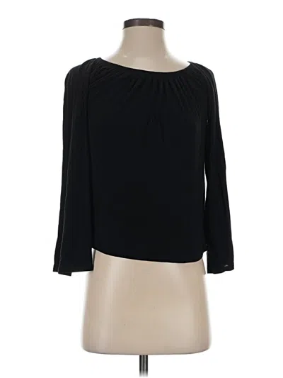 Pre-owned Cotton On 3/4 Sleeve Top Black Boatneck Tops