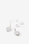 Cotton On 3pk Mid Earring In Multi