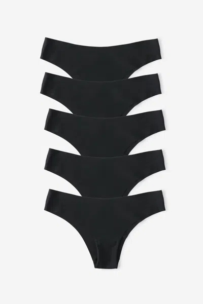 Cotton On 5 Pack Invisible Cheeky Brief In Black