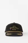 Cotton On 5 Panel Hat In Black Cord/grande Royale