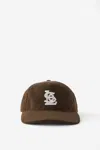 Cotton On 5 Panel Hat In Dark Brown/los