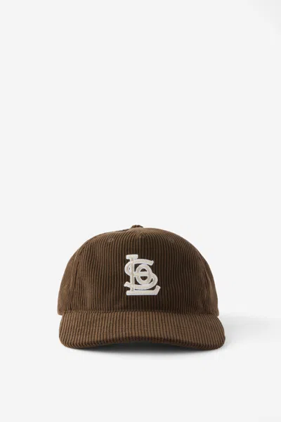 Cotton On 5 Panel Hat In Dark Brown/los