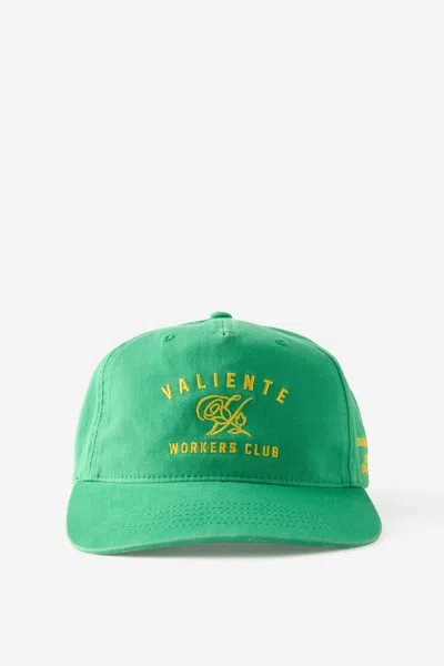 Cotton On 5 Panel Hat In Green/valiente