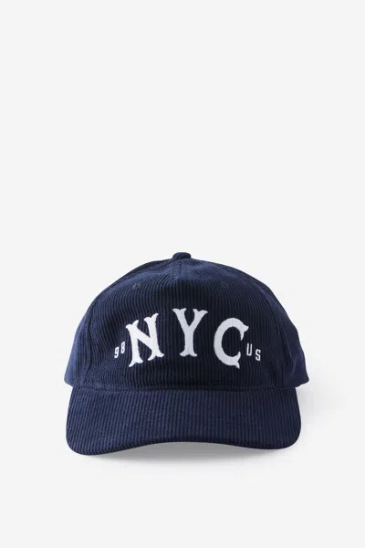 Cotton On 5 Panel Hat In Navy/nyc