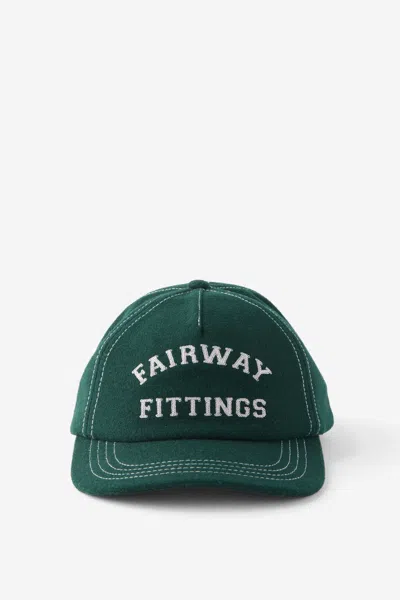 Cotton On 5 Panel Hat In Pineneedle Green/fairway Fittings