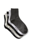 Cotton On 5pk Quarter Crew Sock In Black