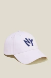 Cotton On Men's 6 Panel Ball Cap In Whiteny
