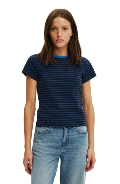 Cotton On 90 S Baby Tee In Blue