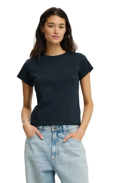 Cotton On 90s Baby Tee In Blue