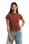 Cotton On 90s Baby Tee In Brown