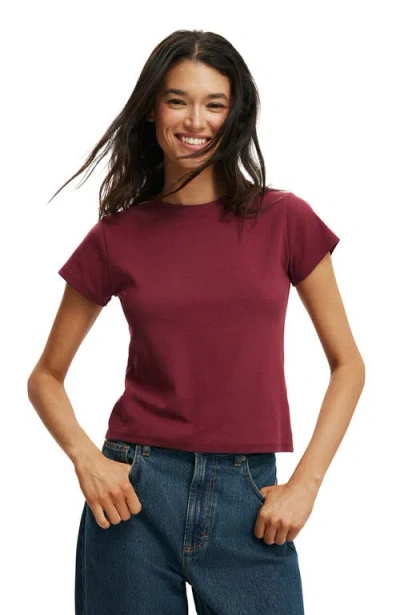Cotton On 90s Baby Tee In Brown